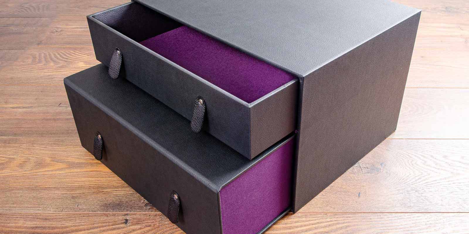 bespoke custom made storage box for car documents and history