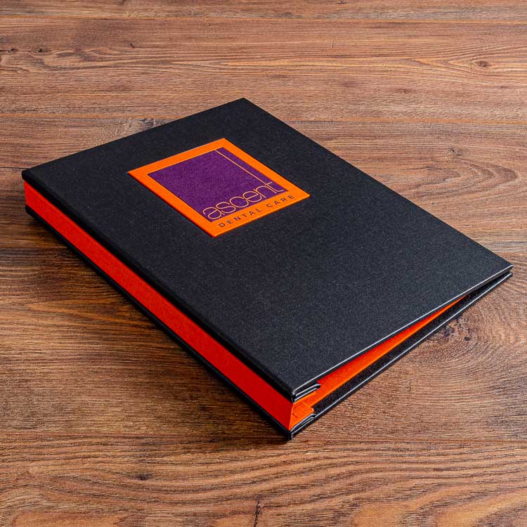 Bespoke A4 presentation binder with personalised cover