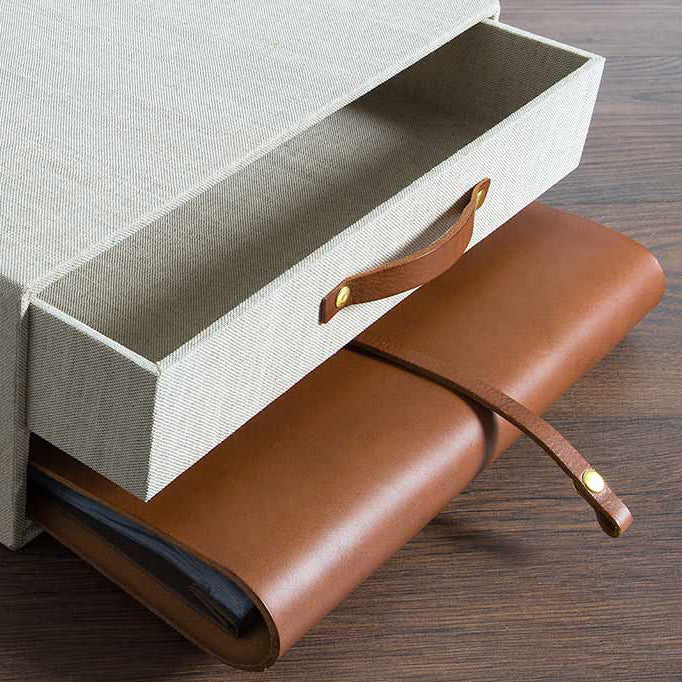 keepsake box with drawer and leather album by hartnack and co