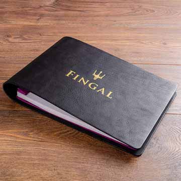 Bespoke leather guest book