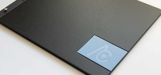 inset name plaque on exposed screw post portfolio