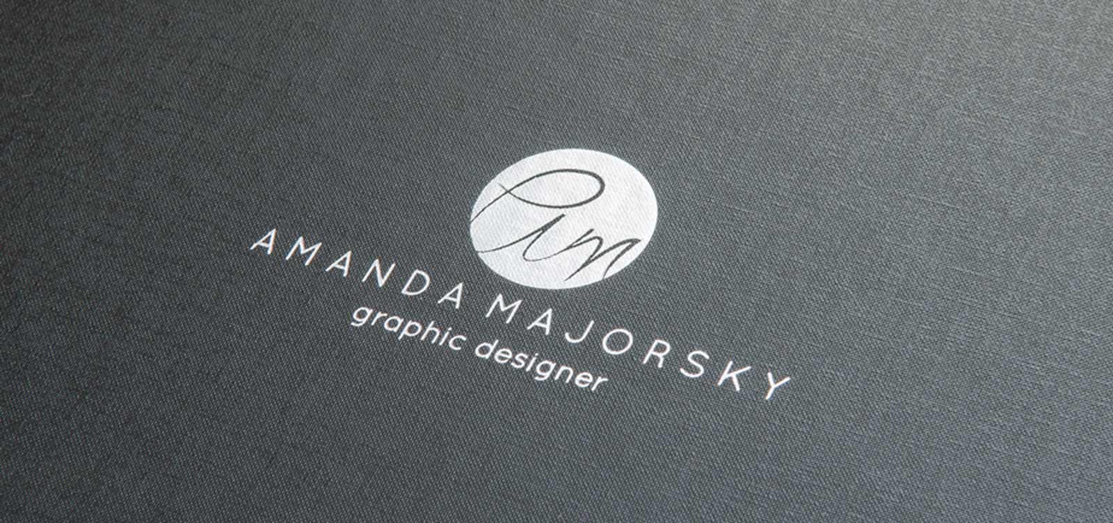 graphic design portfolio book personalisation in silver foil