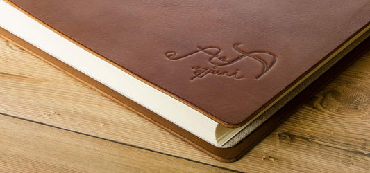 custom leather wedding album