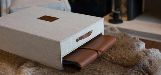 custom bespoke keepsake box for family history with drawer and album 