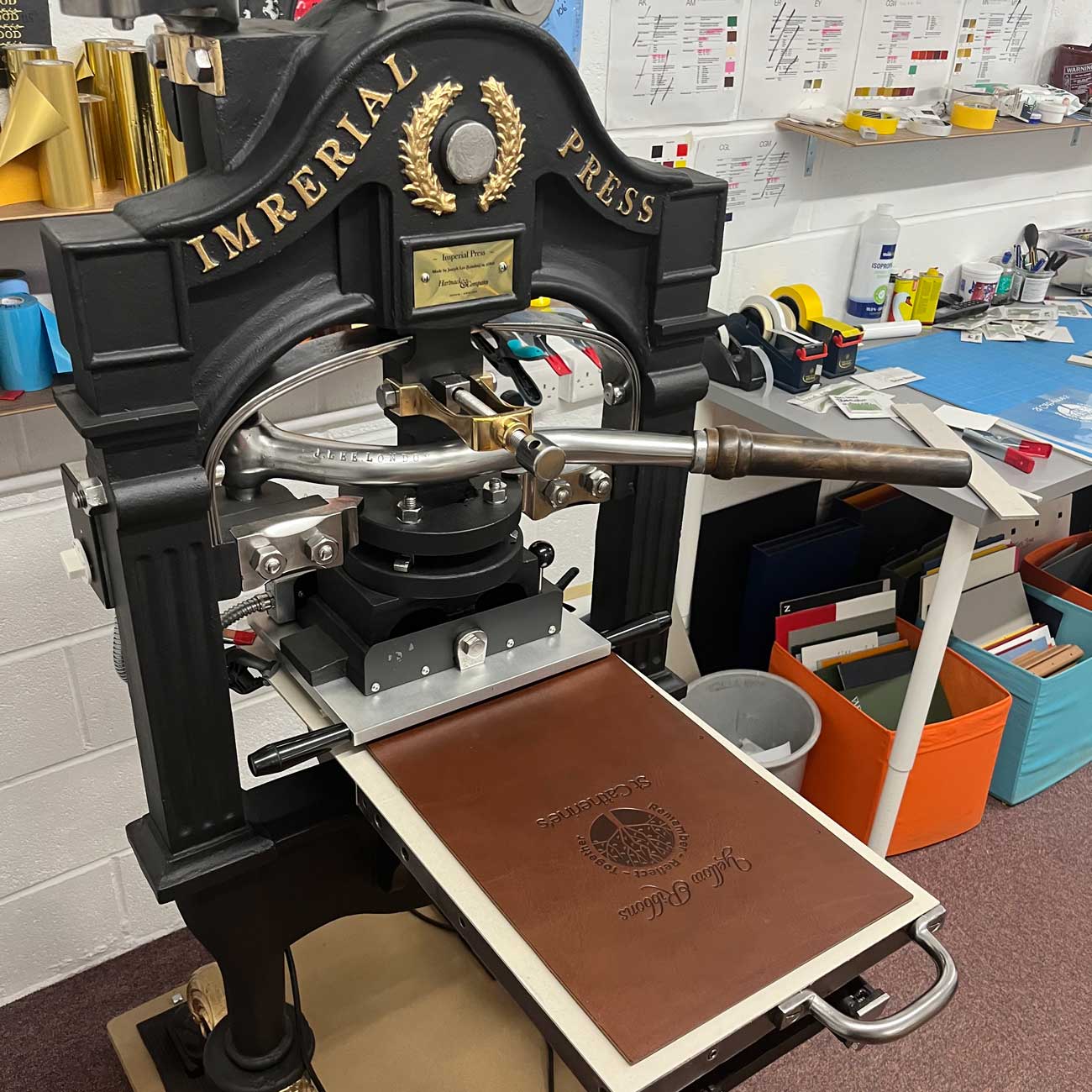 Imperial foil blocking press