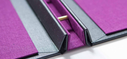Beautiful Charcoal and Purple Presentation Portfolio