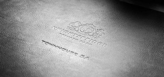 custom leather presentation portfolio book with embossed cover 