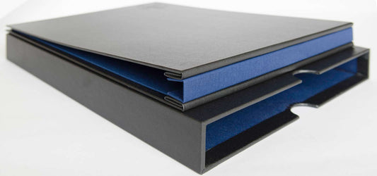 Architects presentation portfolio book and slipcase custom made by hartnack and co