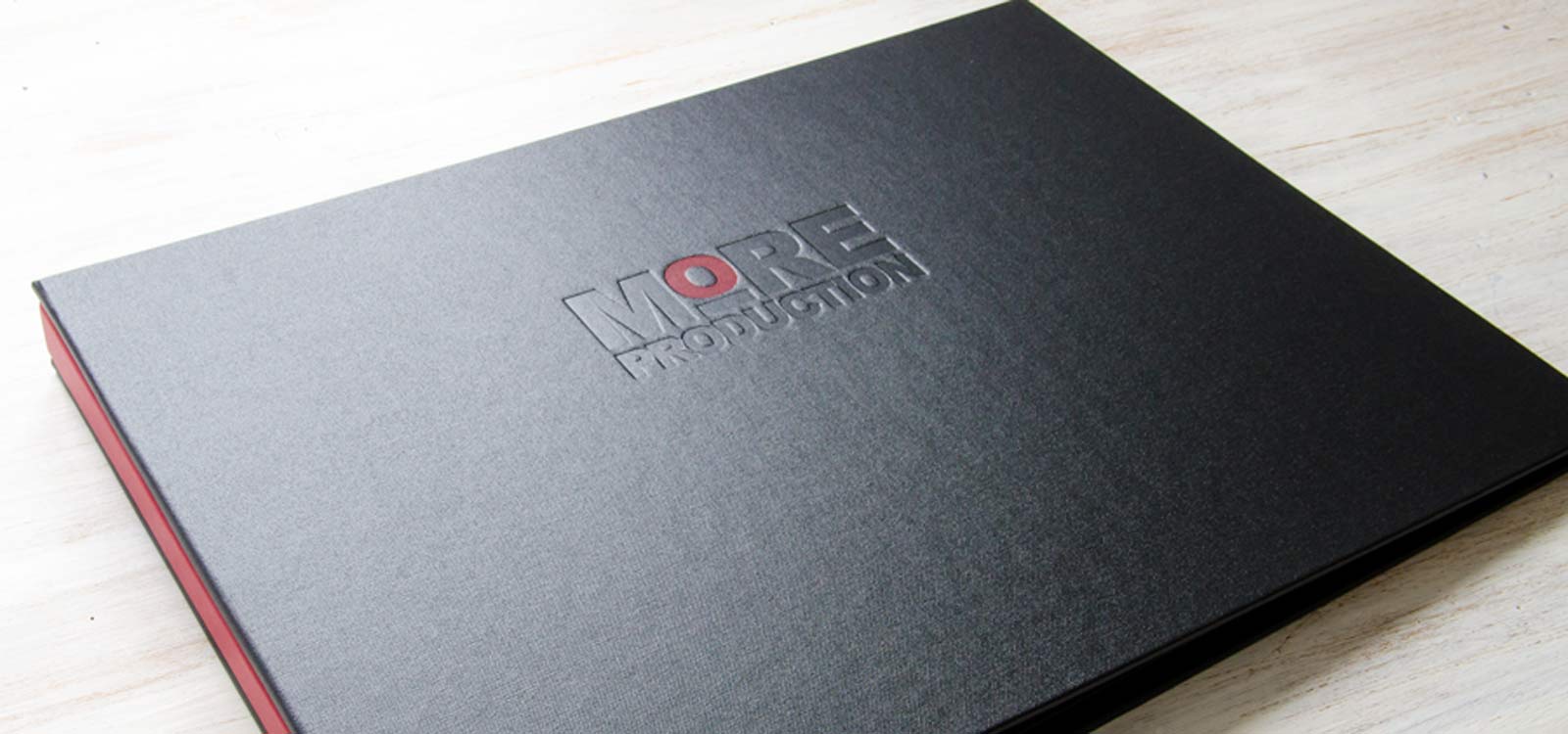 A3 Corporate Presentation Folder for Events Company More Productions