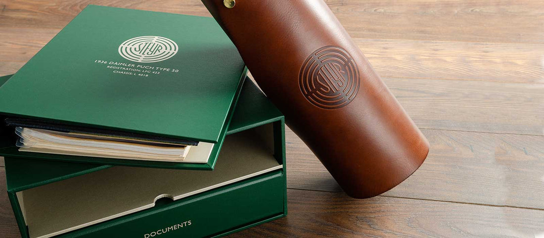 Portfolio, Binders and Box For a Vehicle with a Fascinating History. The Baby Steyr Type 50.