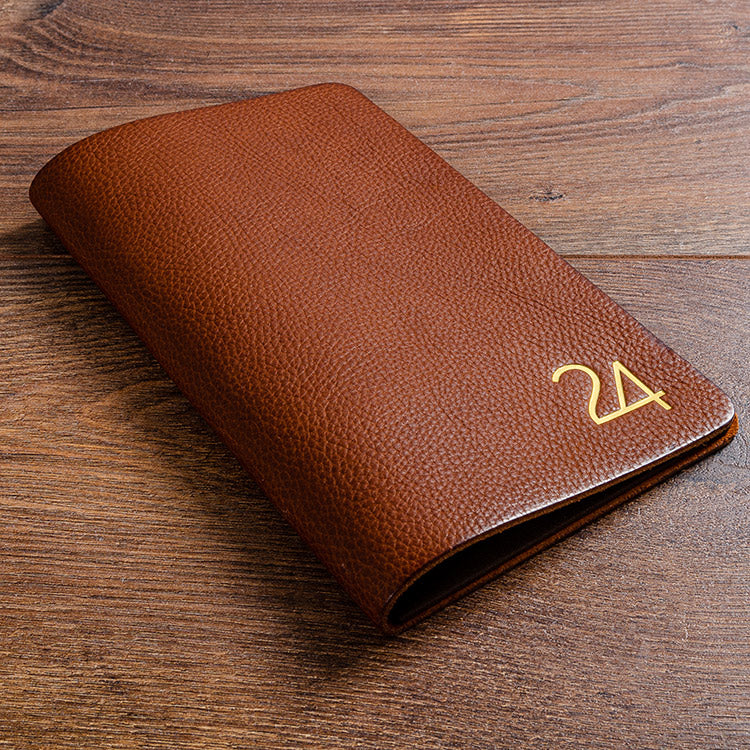 Personalised gold foiled leather bill folder for restaurant - Gallery image 3