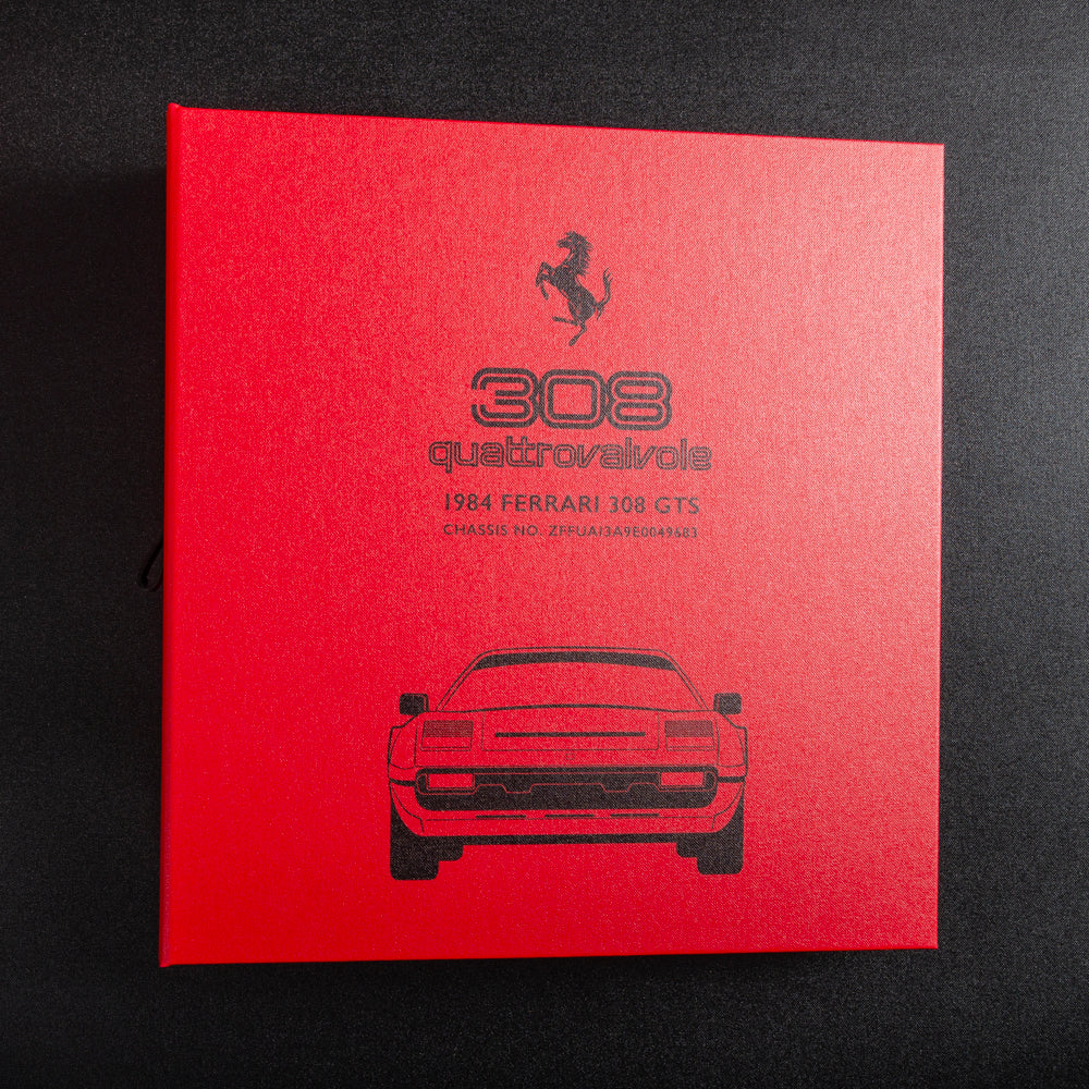 Red ring binder file for a Ferrari 308 with model details on the cover - Gallery image 8