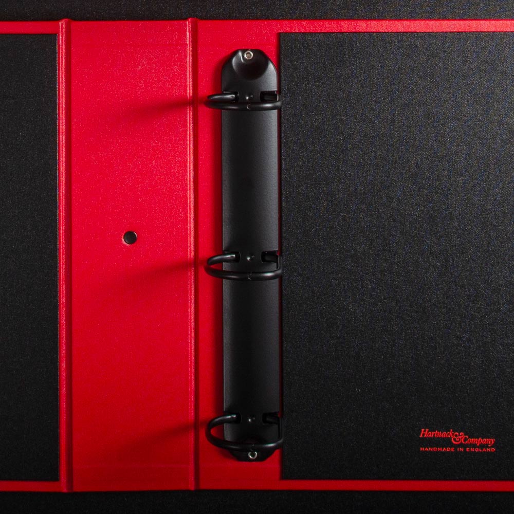 luxury Hartnack and Company 3 ring binder in red and black - Gallery image 4