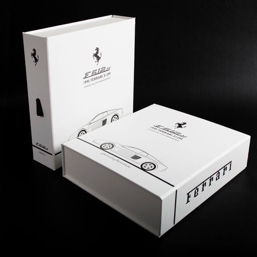 Bespoke personalised white box files for car service and history documents