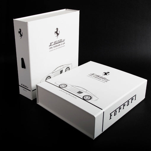 Bespoke personalised white box files for car service and history documents