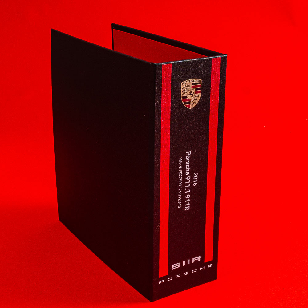 bespoke personalised ring binder used for car documents - Gallery image 2