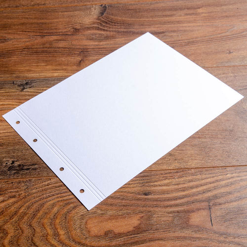 A4 Landscape 175gsm Paper pre Punched and Scored luxury sheet for bespoke presentation binders by Hartnack and Company.