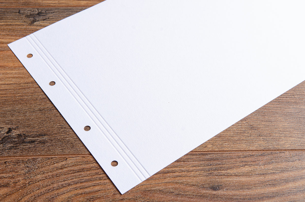 A4 Landscape 175gsm Paper pre Punched and Scored Hartnack & Co