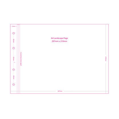 A4 Landscape 175gsm Paper pre Punched and Scored