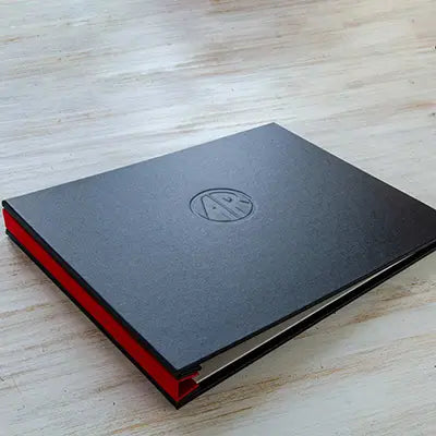 11x17 photographers screw post portfolio book with embossed personalised cover