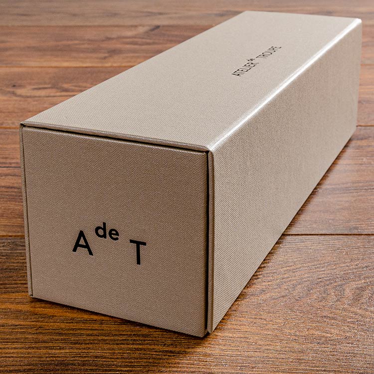 black foiled logo embossed onto luxury presentation box - Gallery image 3