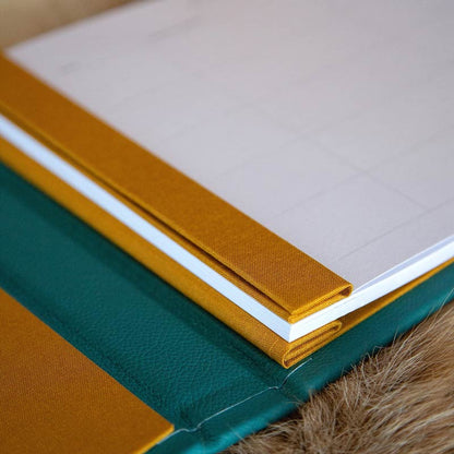guest book pages held in place by screw post binder hand made to the highest quality by hartnack and company england