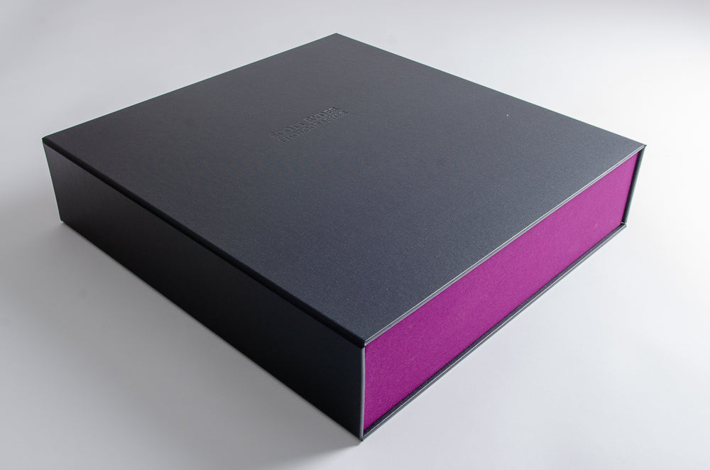 Artist portfolio box with double slipcase feature 