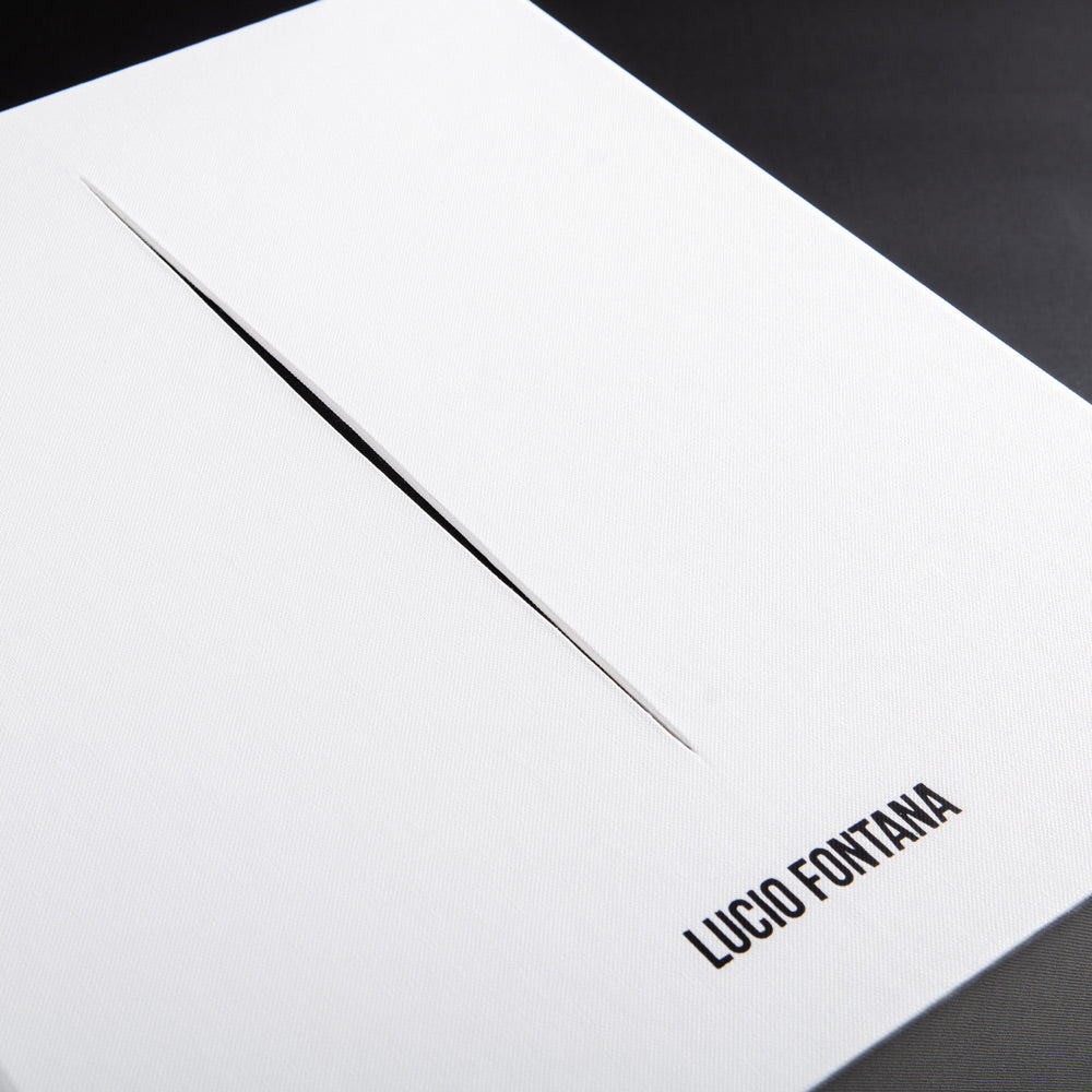 white personalised box file with slit cut out and black foil embossed logo - Gallery image 2