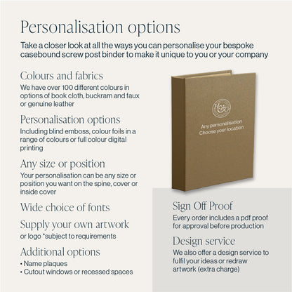 Bespoke Case Bound Screw Post Binder