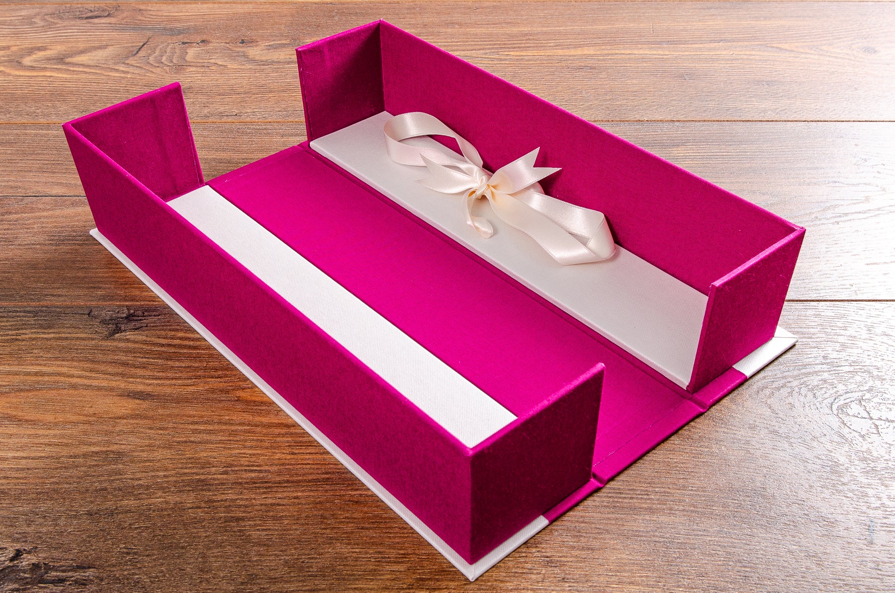 Bespoke christening box with gold foil stamped cover