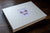 pearl buckram portfolio box with inset space for card