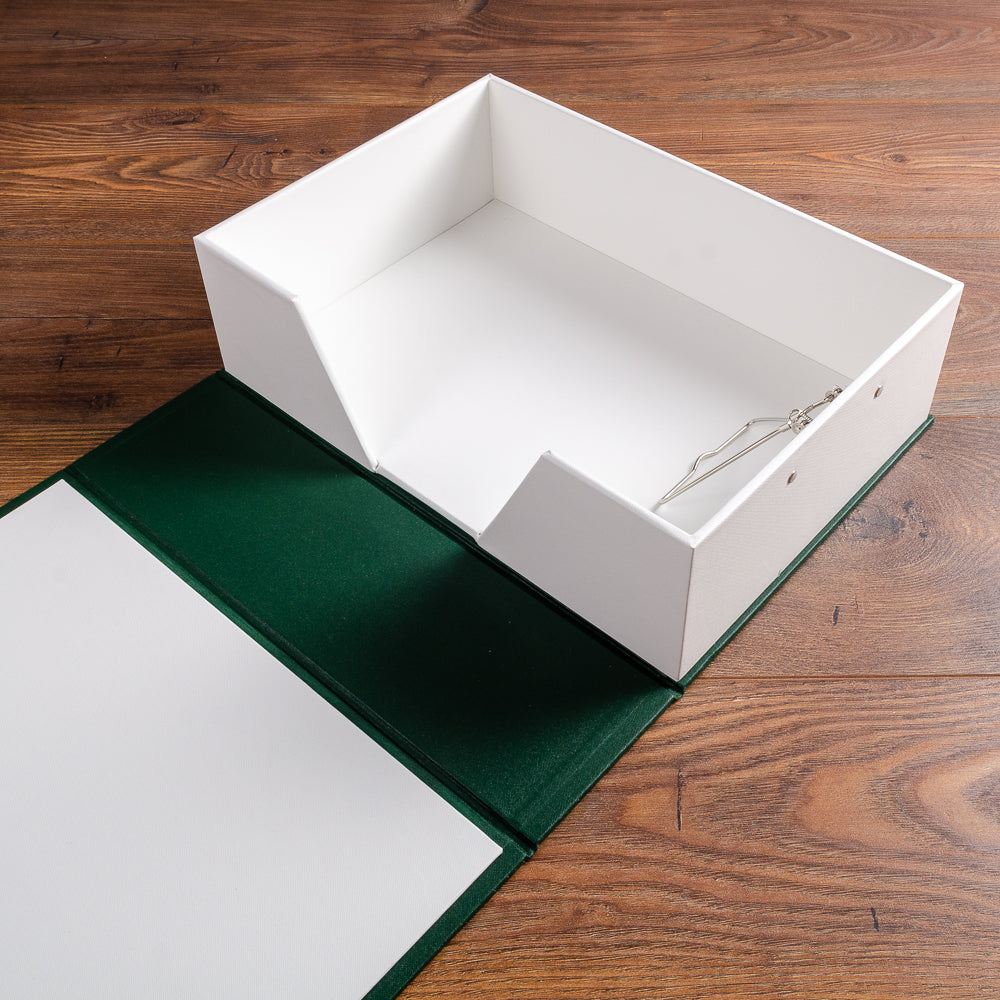 large custom made clamshell box file with spring clip - Gallery image 2