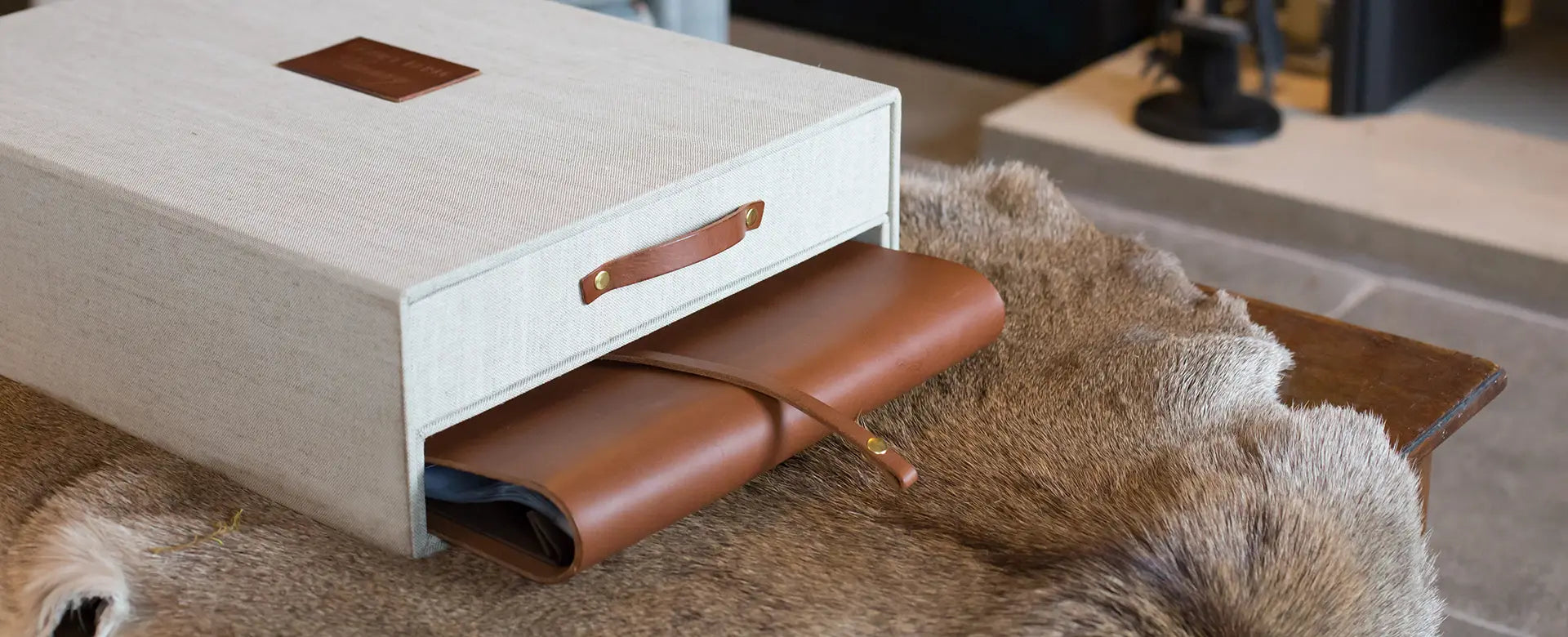 Custom made keepsake box with a drawer and leather album