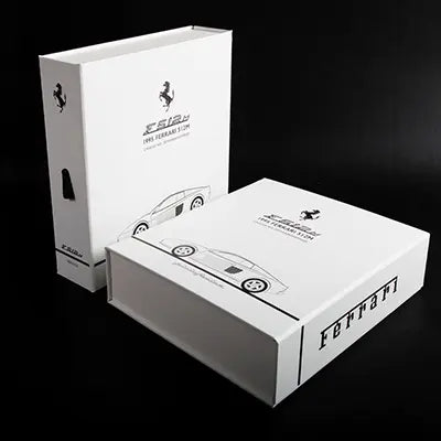 Bespoke personalised white box files for car service and history documents - Vehicles, Box Files