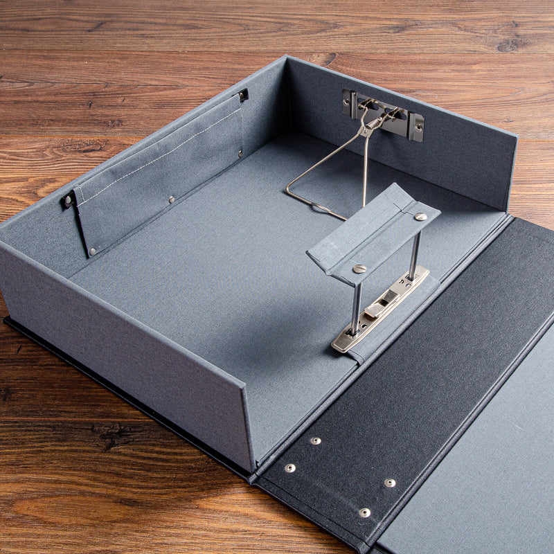 bespoke box binder with spring clip, binder mechanism and pocket for keys - Gallery image 3