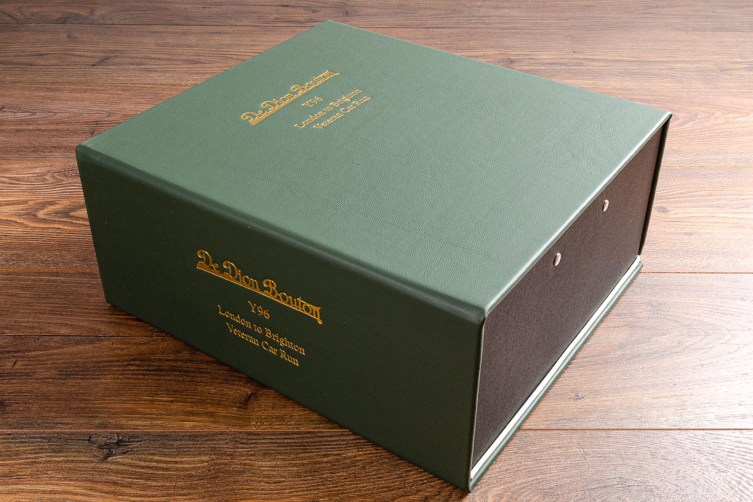 Gold embossed vehicle document box