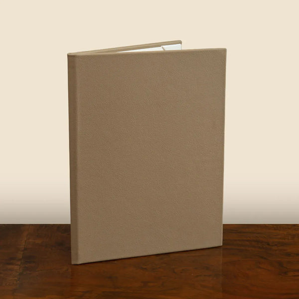 High end leather double page menu cover made by Hartnack & Co