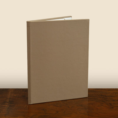 High end leather double page menu cover made by Hartnack & Co