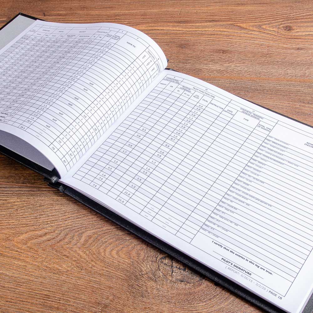pilot logbook pages inside a screw post binder - Gallery image 4