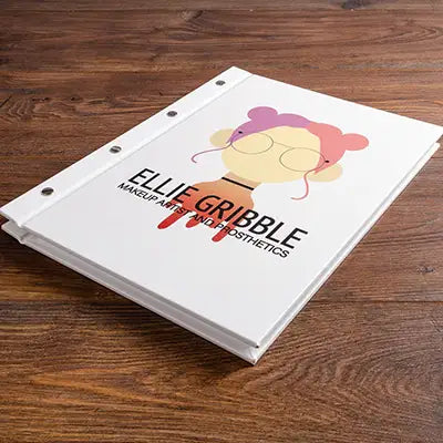full colour printed personalised A4 screw post portfolio binder cover
