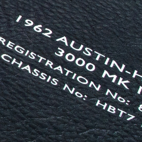 Silver foil embossing on black leather - Gallery image 5