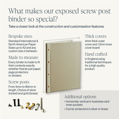 Bespoke Exposed Screw Post Binder