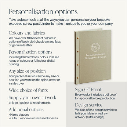 Bespoke Exposed Screw Post Binder