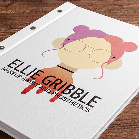 A4 screw post portfolio book with full colour UV printed cover