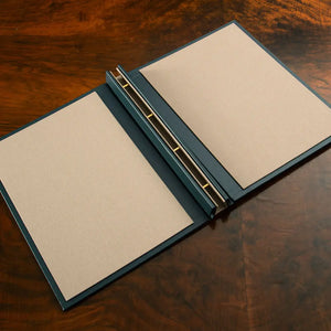 Hidden Screw Post Binder luxury bespoke presentation binder with hidden posts, custom made for elegant portfolios and documents.