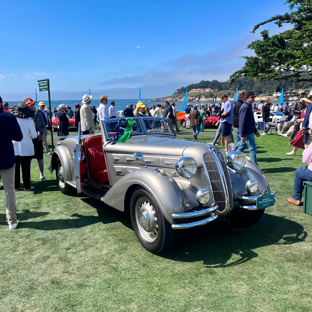 gold vintage bmw convertable at pebble beach concourse in 2023 - Gallery image 4