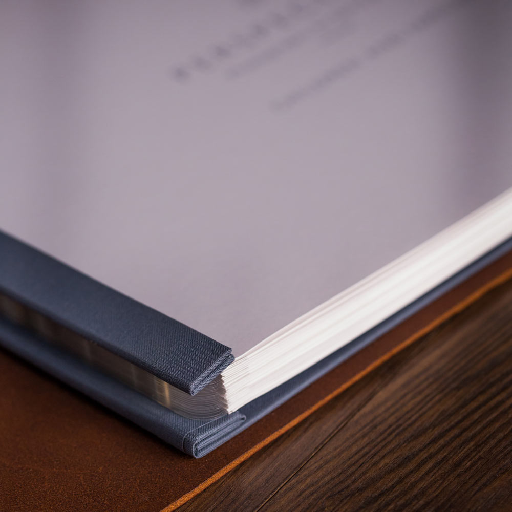 blue screw post binder mechanism with pages inserted using file strips - Gallery image 4