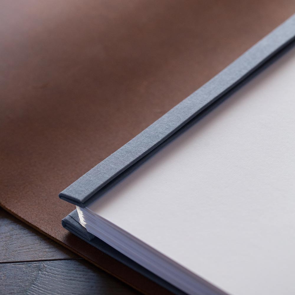 pages in leather screw post portfolio book by Hartnack and co - Gallery image 7