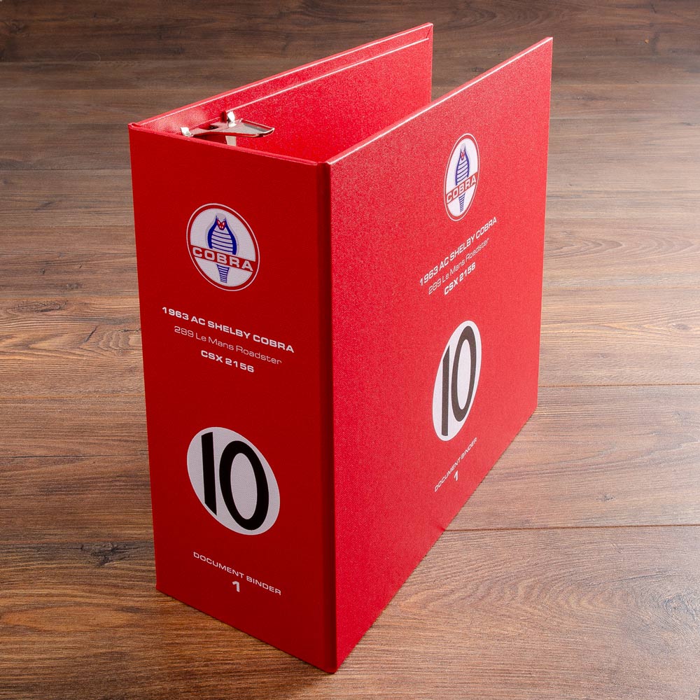 large 4 inch ring binder with custom printed cover for car history file - Gallery image 2