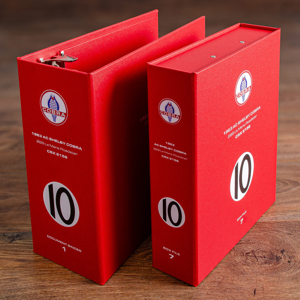 custom made car history binder and box file with personalised cover and spine matching the racing car - Gallery image 4